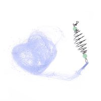 Meolin Hot Spring Connector Folding Fishing Nets With Luminous Beads Carp Fishing Fish Trap Fishing Tackles,9 mesh,As Description