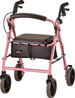 NOVA Zoom Rollator Walker with 22” Seat Height, Pink