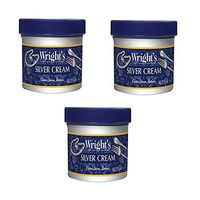 Wright's Silver Cleaner and Polish Cream - 8 Ounce - Ammonia Free - Gently Clean and Remove Tarnish Without Scratching - 3 Pack