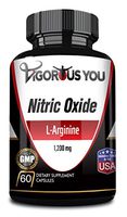 Vigorous You Premium L-Arginine Nitric Oxide Citrulline. 1,200 MG. Blood Flow, Muscle Growth, Strength, Endurance, Pre Workout.