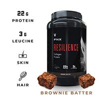 FNX Collagen Protein for Hair Skin Nails & Joints; Brooke Ence Signature Line- 30 Servings (29oz) - 22 Grams Protein (Hydrolyzed Collagen) + 3 Grams Fermented Leucine; Keto Friendly (Brownie Batter)