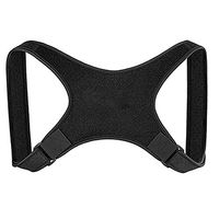 ROWEQPP Back Posture Corrector Shoulder Lumbar Brace Spine Support Belt Corset Posture Correction Belt black S