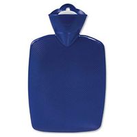 Hugo Frosch 1.8L Classic Hot Water Bottles Eco Hot Water Bottles in Highest Quality – Made in Germany (1. No Cover(Blue))