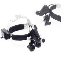 Doc.Royal LED Surgical 5W Headlight 3.5X420mm Leather Headband Loupes Light Black DY-106