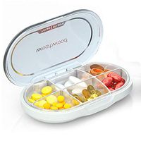 BNY Weekly Pill Box Pill Organizer Box to Hold Vitamins Supplements Medication Fish Oil or Cod Liver Oil for Daily&Travel，Waterproof and Portable,6 Compartments，BPA Free (Black)