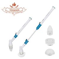 YOUKADA Electric Spin Scrubber, New Upgraded Spin Scrubber, Super Power Brush Floor Scrubber with 3 Brush Replacement Heads, Cordless Power Cleaning Bursh for Bathroom, Kitchen