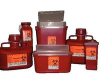 19001-008 - Large, Tortuous Path - Sharps Container Systems, Red - Case of 10