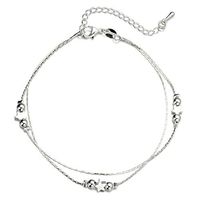 925 Silver Rhinestone Adjustable Star Bead Ankle Chain Bracelet Women Jewelry Girls Ankles Anklets Best Bracelets Elegant Fashion Design Anklet Cheap