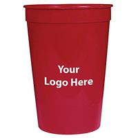 Personalized Custom Stadium Cups - Smooth Finish - 250 Quantity - $0.65 Each - Bulk Promotional Product with Your Logo/Customized. 16-Ounce Capacity.