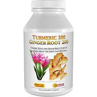 Andrew Lessman Turmeric 200 Ginger Root 200-240 Capsules – Naturally Soothe The Joints and Digestive Systems. Two Pure Extracts. Protective, Anti-Aging, Anti-oxidant Properties. No Additives