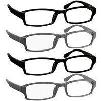 Reading Glasses 2.5 2 Flat Black 2 Flat Gray Readers for Men and Women Stylish Look and Crystal Clear Vision When You Need It! Comfort Spring Arms & Dura-Tight Screws