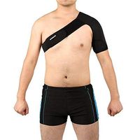 Adjustable Gym Sports Single Shoulder Brace Support Strap Wrap Belt Band Pad for Men and Women Arthritis Sports Injury Dislocation Pain (Left Shoulder)