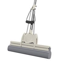 Mop And Bucket Set Sponge Mop With Mop Head Super Absorbent Self Cleaning Lazy Mop (Color : Gray, Size : 100-130x38cm)