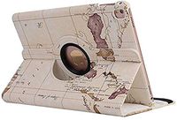 Jennyfly iPad 10.2" 2019 Cover, 360 Degree Rotating PU Leather Hand-Free Stand Slim Easy Viewing Protection Case with Multiple Viewing Angles for 2019 iPad 7th Generation 10.2"-White