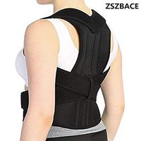 Back Support Back Brace Support for Back Neck Shoulder Upper Back Pain Relief Perfect Posture Corrector Strap for Cervical Spine (L)