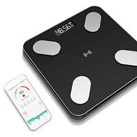 HJKKLL Smart Body Fat Scale, High Precision Digital Weight Bathroom Scale for Body Composition Analyzer with Smart App,Black