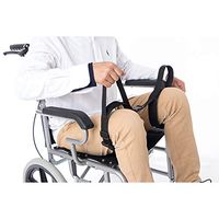 Fushida Patient Thigh Lifter with 2 Hands & 2 Legs Hoops, Medical Leg Lifter Harness for Lifting, Moving, Transferring, Secure Leg Lifter Strap for Hip Replacement & Wheelchair (Black, F102)