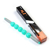 HuiCiOutDoor Muscle Pains/Tension Relief Massage Roller, Soft Rubber Padded Five Spiky Balls Massage Stick, Cellulite Breaking Down Stick