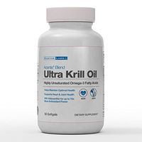 Enzyme Labs Ultra Krill Oil 500mg of Clinically Proven Azantis Blend with 2.5mg Astaxanthin 420mg Phospholipids;60 Liquid Softgels-1 Month Supply!