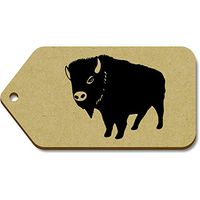 Azeeda 10 x Large 'Bison' Wooden Gift Tags (TG00076074)