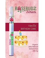 Rosebudz Extracts Flavored Hemp Oil 500 Mg (.5 Ml) All in One Disposible (Vanilla Birthday Cake)