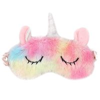 ZTL Cute Animal Eye Mask Soft Plush Sleep Masks for Women Girls Home Sleeping Traveling (Unicorn)