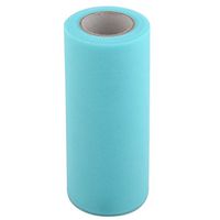uxcell Lady Polyester Handmade Sewing DIY Dress Tulle Spool Roll 6 Inch x 25 Yards Cyan