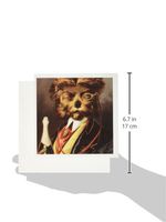 3dRose Dog in Smoking Jacket With Champagne - Greeting Cards, 6 x 6 inches, set of 6 (gc_48548_1)