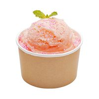 200-CT Disposable Kraft 5-OZ Ice Cream Cups - Coppetta Medium Hot and Cold To Go Cups: Perfect for Cafes - Eco-Friendly Recyclable Paper Cup - Wholesale Takeout Food Container