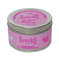 Foreplay Pheromone Soy Massage Candle - Strawberry & Champagne - 4 Oz
