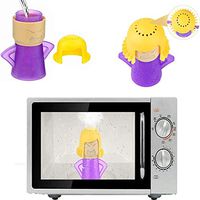 Microwave Fridge Cleaner Kitchen High Temperature Cleaning Equipment Easily Crud in 7 Minutes Steam Cleans and Disinfects with Vinegar or Baking Soda (#3-Purple)