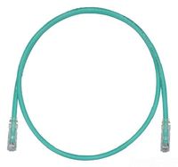 Panduit UTPSP7GRY Category-6 8-Conductor Strain Relief Clear Boot Patch Cord, 7-Feet, Green