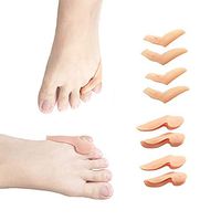 Yitoes Toe Separators, Bunionette Pads-4 Tailor's Bunion Corrector Spacers-Pain Relief for Little Toes (8pcs Beige Toe Separator)