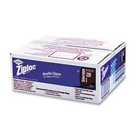 Double Zipper Bags, Plastic, 1 gal, 1.75 mil, Clear w/Write-On Panel, 250/Box by Diversey