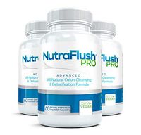 Nutraflush Pro (3 Bottles) Advanced Colon Cleanse and Full Body Detox Supplement 60 Capsules per Bottle