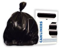 Heritage X7258AK LLDPE Waste Can Liner, 1.5 Mil, Star Seal, 36" x 58", Black (Pack of 100)