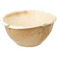 Leaf & Fiber 25 Count Round Palm Leaf Bowl, 5", Brown