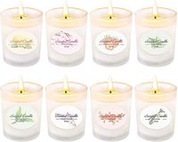 YINUO MIRROR Scented Candles Gift Set, Natural Soy Wax 2.5 Oz Per Cup Portable Glass Candles Women Gift with Strongly Fragrance Essential Oils for Stress Relief and Aromatherapy - 8 Pack