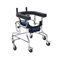 III- Standing Walk Stand/Walk Aid/Walker/Stand Frame with Seat Wheel Rehabilitation Device Disabled Skid Stand Children Stand Frame (Color : A)