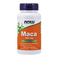 NOW Supplements, Maca (Lepidium meyenii) 500 mg, For Men and Women, Reproductive Health*, 100 Veg Capsules