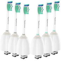 Toptheway Replacement Brush Heads Compatible with Sonicare E-Series Toothbrush HX7022/66, Essence, Xtreme, Elite, Advance and CleanCare Screw-On Handles, 6 Pack
