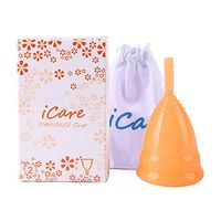 Wyou 100% Medical Grade Silicone Menstrual Cup Heavy Flow - Alternative Sanitary Napkin - Orenge-L