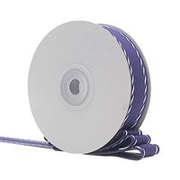 Ribbon-King Wired Ribbon Great for Gift Wrapping, Party Decoration - 7/8" x 20 Yards (Purple/White Stripes)