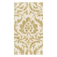 Caspari Baroque Paper Guest Towel Napkins in Ivory, Four Packs of 15