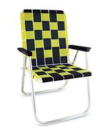 Lawn Chair USA Folding Aluminum Webbing Chair (Classic, Black//Yellow)