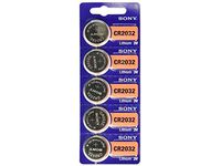 Sony CR2032 3V Lithium 2032 Coin Battery, 5 Pack