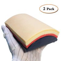 LXX Training Suture Pad Skin Model Practice with Curved Base, Human Skin Model Pad Simulation Medical Suture Training Medical Practice Teaching Tool
