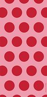 Club Pack of 240 Classic Red Two-Tone Polka Dot Cello Bags 11.25"