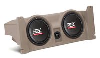 UNLOADED MTX Thunderform Custom Subwoofer Enclosure for Jeep WRANGLER TJ 1997-2006 Holds 2-10" Subs (TAN)