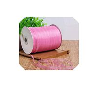 Wine Red (10 Meters/Lot) 1/4''(6mm) Organza Ribbons Gift Wedding Christmas Decoration Wrapping Ribbons,Middle Pink
